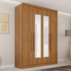 Guarda Roupa Max Plus 4 Portas 2 Gavetas com Espelho Cinamomo - Pnr Móveis