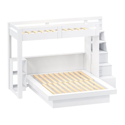 Beliche Luar 2 Gavetas com Escada Multifuncional Branco - Pnr Móveis