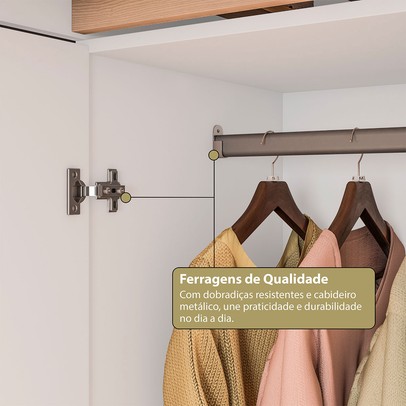 Cama Infantil Luare 5 Portas 2 Gavetas com Escrivaninha Branco - Pnr Móveis