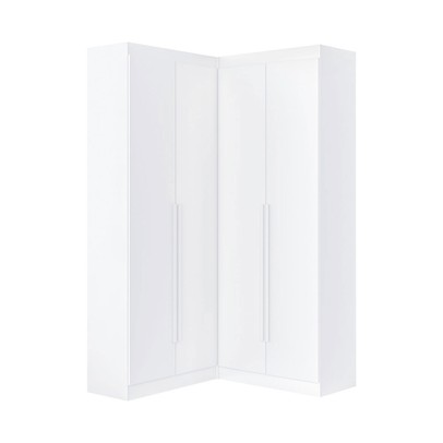 Guarda-Roupa Casal Modulado Salvo 4 Portas 4 Gavetas Branco - Pnr Móveis