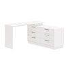 Mesa Escrivaninha com Cômoda Rocher 6 Gavetas Branco - Pnr Móveis
