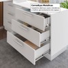 Mesa Escrivaninha com Cômoda Rocher 6 Gavetas Branco - Pnr Móveis