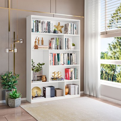 Estante para Livros Provincia 4 Prateleiras Branco - Pnr Móveis