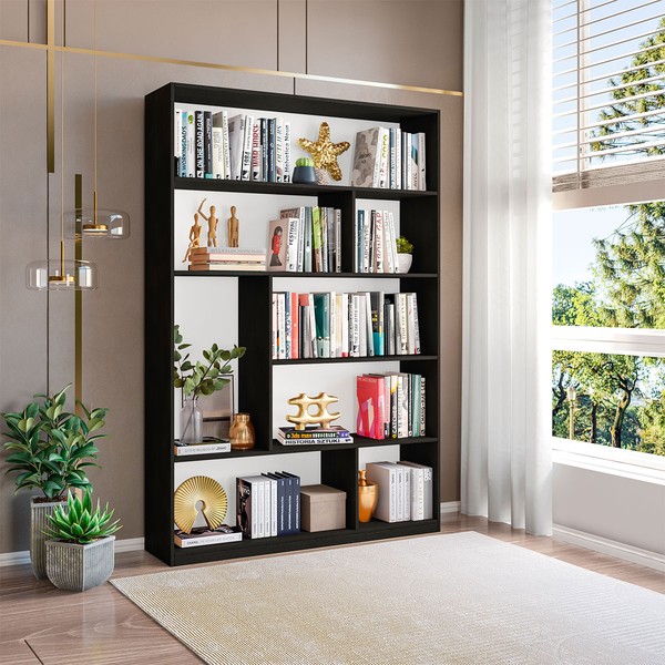 Estante para Livros Provincia 4 Prateleiras Preto - Pnr Móveis