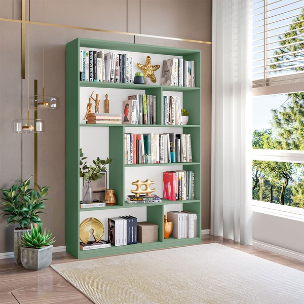 Estante para Livros Provincia 4 Prateleiras Verde - Pnr Móveis