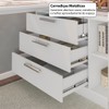Mesa Escrivaninha com Cômoda Rocher 3 Gavetas 2 Nichos Branco - Pnr Móveis