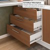 Mesa Escrivaninha com Cômoda Rocher 2 Portas 3 Gavetas Branco/Freijó - Pnr Móveis
