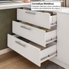 Mesa Escrivaninha com Cômoda Rocher 2 Portas 3 Gavetas Branco - Pnr Móveis