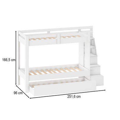 Treliche Luar 2 Portas 2 Nichos com Escada Branco - Pnr Móveis