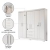 Guarda-Roupa Casal Joaquina 6 Portas 3 Gavetas 100% Mdf Branco New - Pnr Móveis
