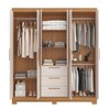 Guarda-Roupa Casal Joaquina 6 Portas 3 Gavetas 100% Mdf Freijó Trend/Off White - Pnr Móveis