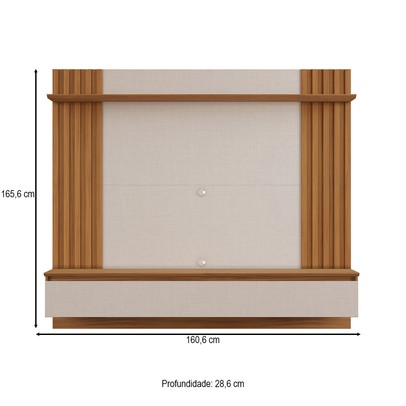 Painel para TV Até 65 Polegadas Anchieta 1 Porta Ripado Off White Tx/Freijó Trend - Pnr Móveis