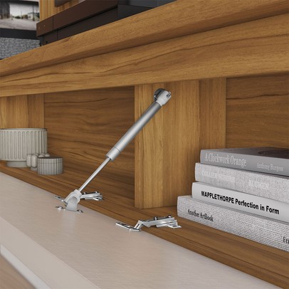 Painel para TV Até 65 Polegadas Anchieta 1 Porta Ripado Off White Tx/Freijó Trend - Pnr Móveis