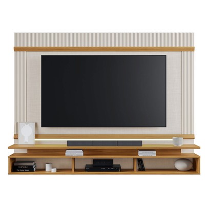 Painel para TV Até 75 Polegadas Marataízes 2 Portas Freijó Trend/Off White - Pnr Móveis
