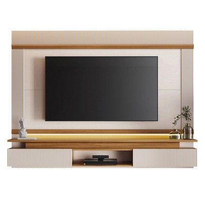 Painel para TV Até 75 Polegadas Marataízes 2 Portas Freijó Trend/Off White - Pnr Móveis