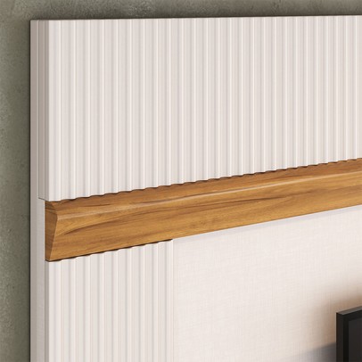 Painel para TV Até 75 Polegadas Marataízes 2 Portas Freijó Trend/Off White - Pnr Móveis