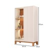 Cristaleira Mondrian 2 Portas com Vidro e Led Off White Mr/Freijo - Caemmun