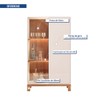 Cristaleira Mondrian 2 Portas com Vidro e Led Off White Mr/Freijo - Caemmun