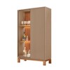 Cristaleira Mondrian 2 Portas com Vidro e Led Sued Mr/Freijo - Caemmun