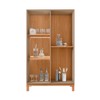 Cristaleira Mondrian 2 Portas com Vidro e Led Sued Mr/Freijo - Caemmun