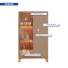Cristaleira Mondrian 2 Portas com Vidro e Led Sued Mr/Freijo - Caemmun