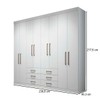 Guarda-Roupa Casal Havai 8 Portas 6 Gavetas Branco - Pnr Móveis