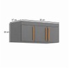 Armário Aéreo para Quarto Cecília 3 Portas Onix - Pnr Móveis