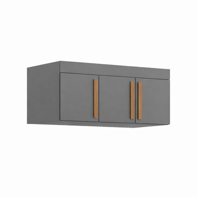 Armário Aéreo para Quarto Cecília 3 Portas Onix - Pnr Móveis