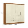 Guarda-Roupa Casal Desc 4 Portas 6 Gavetas Cinamomo/Off White - Pnr Móveis