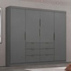 Guarda-Roupa Casal Desc 4 Portas 6 Gavetas Onix - Pnr Móveis