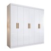 Guarda-Roupa Casal Liberdade 6 Portas 2 Gavetas 100% Mdf Branco - Pnr Móveis