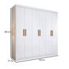 Guarda-Roupa Casal Liberdade 6 Portas 2 Gavetas 100% Mdf Branco - Pnr Móveis