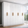 Guarda-Roupa Casal Liberdade 8 Portas 4 Gavetas 100% Mdf Branco - Pnr Móveis