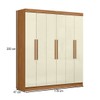 Guarda-Roupa Casal Monte 6 Portas 2 Gavetas 100% Mdf Cinamomo/Off White - Pnr Móveis