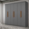 Guarda-Roupa Casal Monte 6 Portas 2 Gavetas 100% Mdf Onix - Pnr Móveis