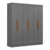 Guarda-Roupa Casal Monte 6 Portas 2 Gavetas 100% Mdf Onix - Pnr Móveis