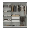 Guarda-Roupa Casal Monte 6 Portas 2 Gavetas 100% Mdf Onix - Pnr Móveis