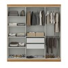 Guarda-Roupa Casal Monte 6 Portas 2 Gavetas 100% Mdf com Espelho Cinamomo/Off White - Pnr Móveis