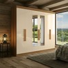 Guarda-Roupa Casal Monte 6 Portas 2 Gavetas 100% Mdf com Espelho Cinamomo/Off White - Pnr Móveis