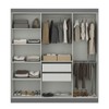 Guarda-Roupa Casal Monte 6 Portas 2 Gavetas 100% Mdf com Espelho Onix - Pnr Móveis