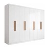 Guarda-Roupa Casal Monte 8 Portas 4 Gavetas 100% Mdf Branco - Pnr Móveis