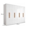 Guarda-Roupa Casal Monte 8 Portas 4 Gavetas 100% Mdf Branco - Pnr Móveis
