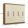 Guarda-Roupa Casal Monte 8 Portas 4 Gavetas 100% Mdf Cinamomo/Off White - Pnr Móveis