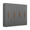 Guarda-Roupa Casal Monte 8 Portas 4 Gavetas 100% Mdf Onix - Pnr Móveis