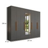 Guarda-Roupa Casal Monte 8 Portas 4 Gavetas 100% Mdf com Espelho Onix - Pnr Móveis