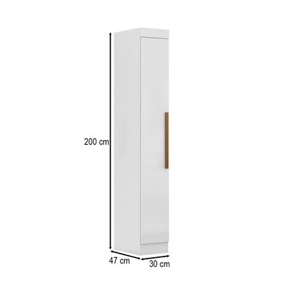 Guarda-Roupa Modulado Cecília 1 Porta Branco - Pnr Móveis