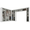Guarda-Roupa Modulado Cecília 15 Portas 2 Gavetas com Espelho Branco - Pnr Móveis