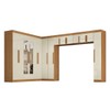 Guarda-Roupa Modulado Cecília 15 Portas 2 Gavetas com Espelho Cinamomo/Off White - Pnr Móveis
