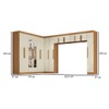 Guarda-Roupa Modulado Cecília 15 Portas 2 Gavetas com Espelho Cinamomo/Off White - Pnr Móveis