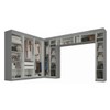 Guarda-Roupa Modulado Cecília 15 Portas 2 Gavetas com Espelho Onix - Pnr Móveis